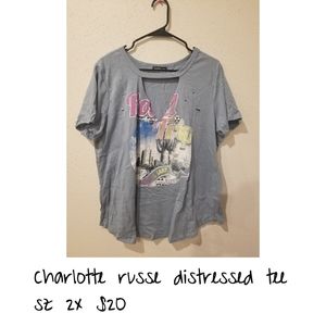 Distressed tee